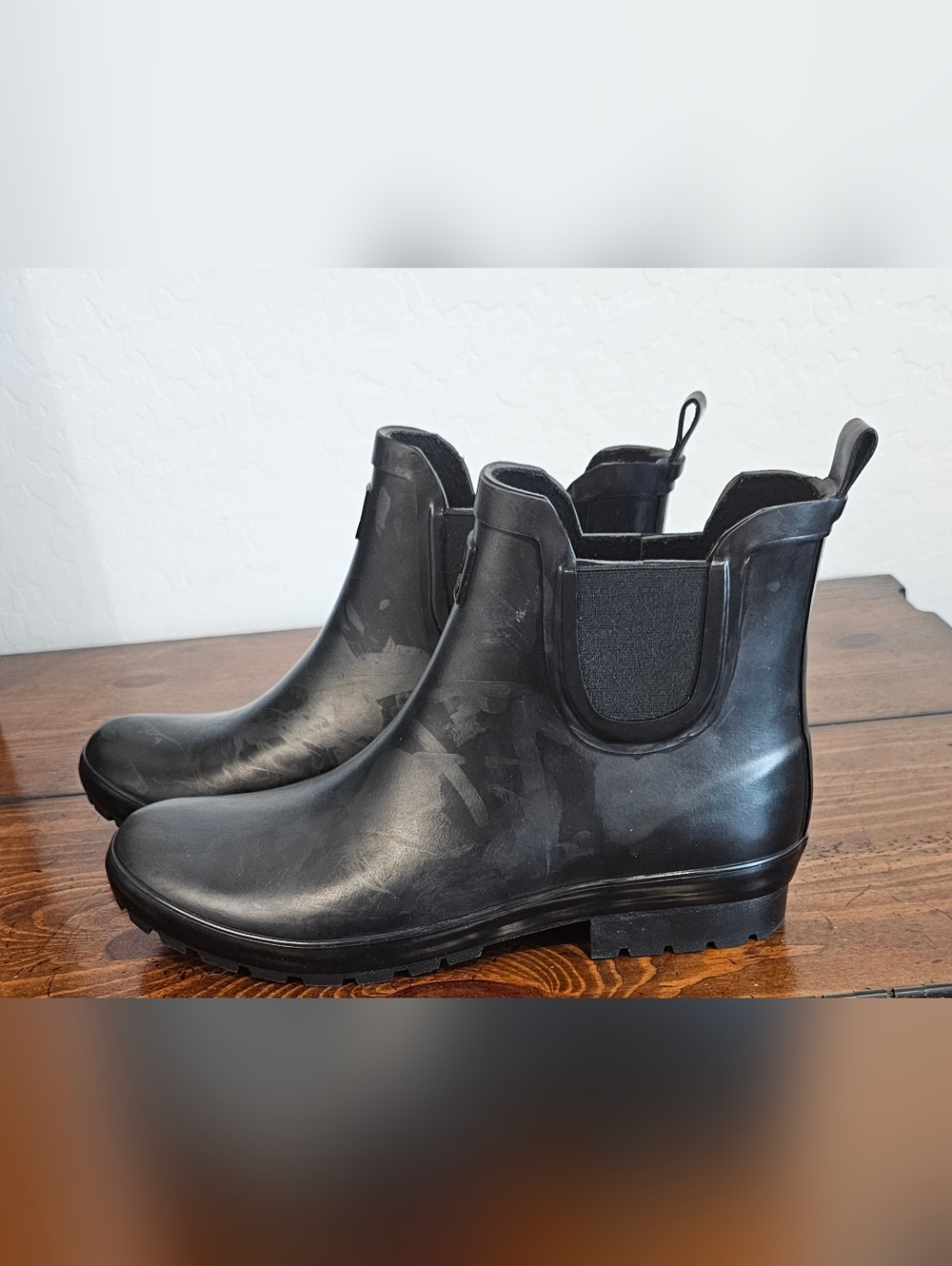 Sperry Black Chelsea Distressed Rain Boots Waterproof/Stylish Women's Sz 10 NWT - Picture 4 of 10